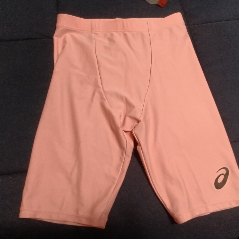 NWOT PINK ASICS, SIZE "O" COMPRESSION / JAMMER ATHLETIC SWIM (Approx.34")
